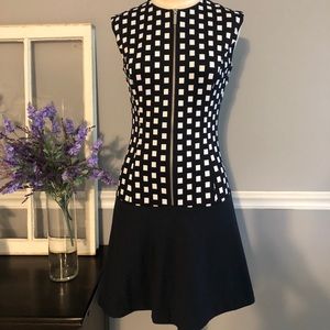 Michael Kors Geometric Front Zip Dress